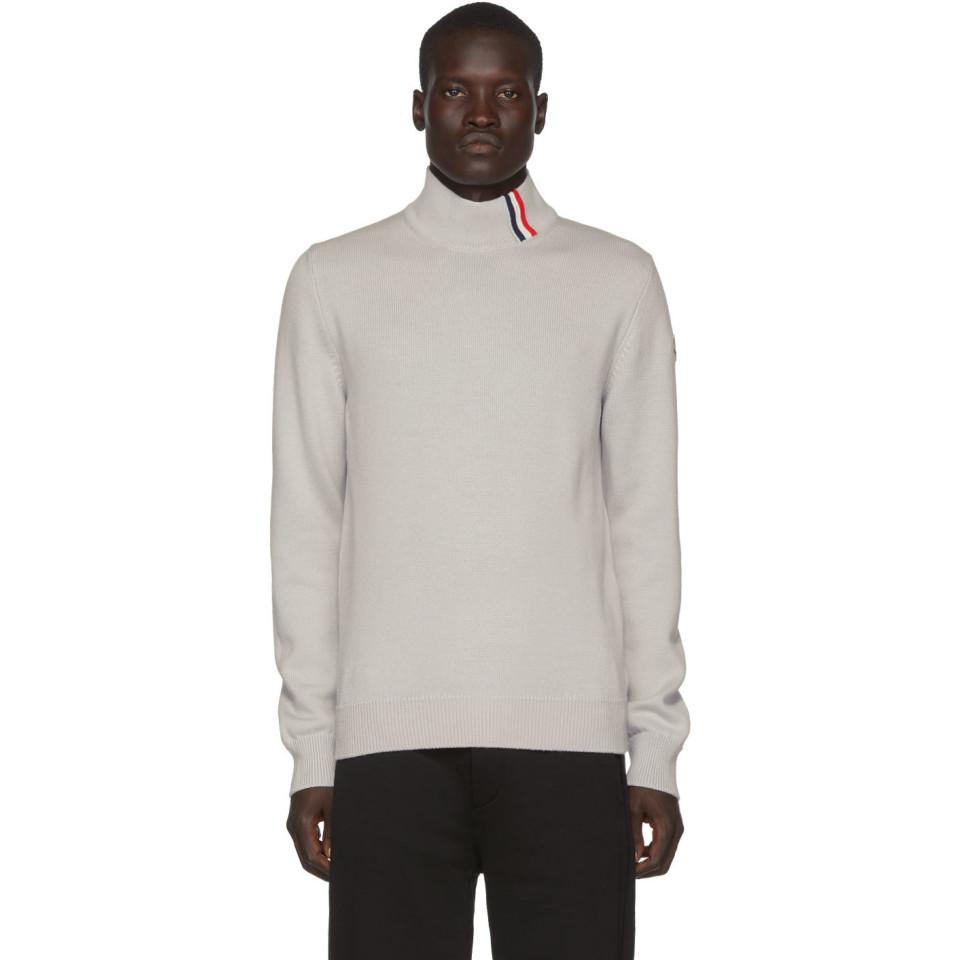 Moncler Maglione Tricot Turtleneck Cardigan - Red Sweaters