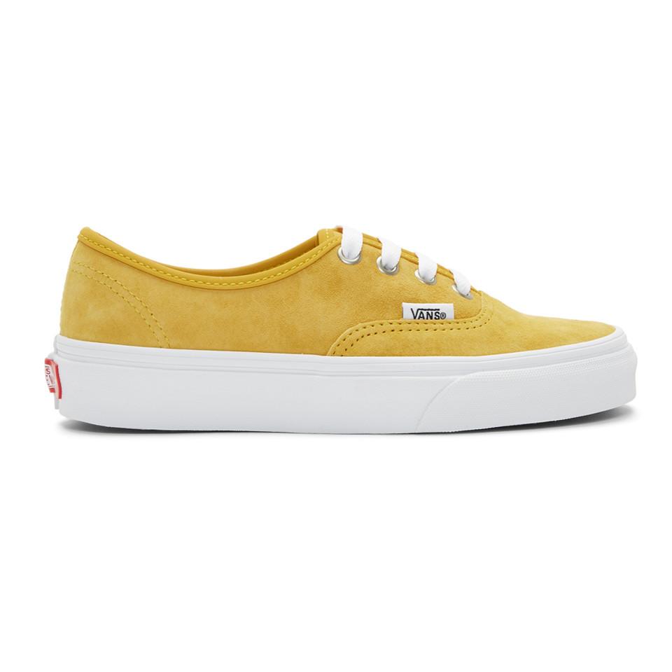 Vans Yellow Suede Authentic Sneakers - Lyst