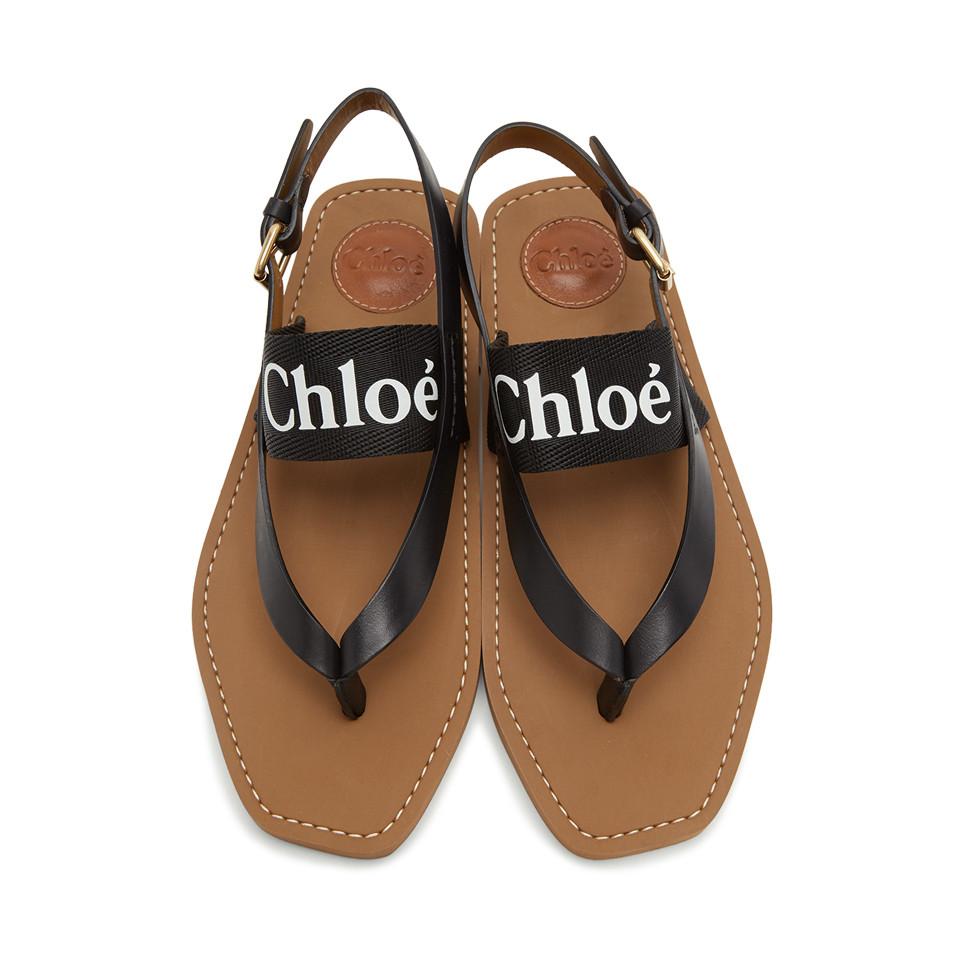 chloe woody flat sandals