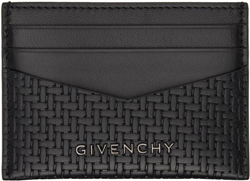 Givenchy Black Braided Card Holder for Men Lyst