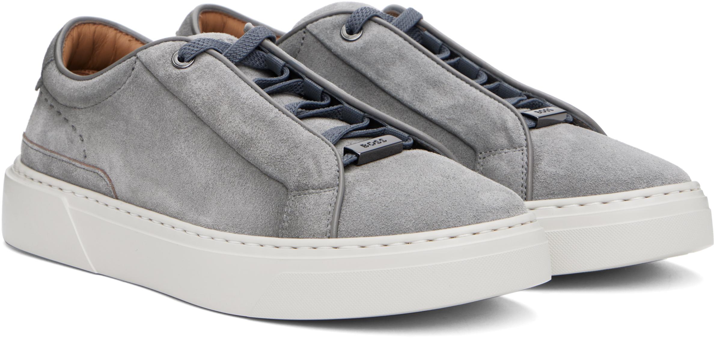 【関税込み】BOSS グレー Gary ローカットスニーカー メンズ BOSS グレー Gary ローカットスニーカー ブラック | Lyst