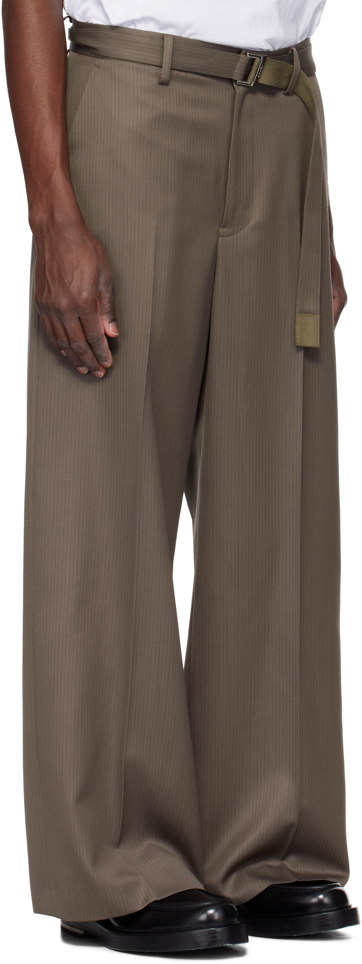 Sacai Doeskin Pants 25-03633M TAUPEサイズ1 Sacai Taupe Doeskin Trousers in Brown for Men | Lyst