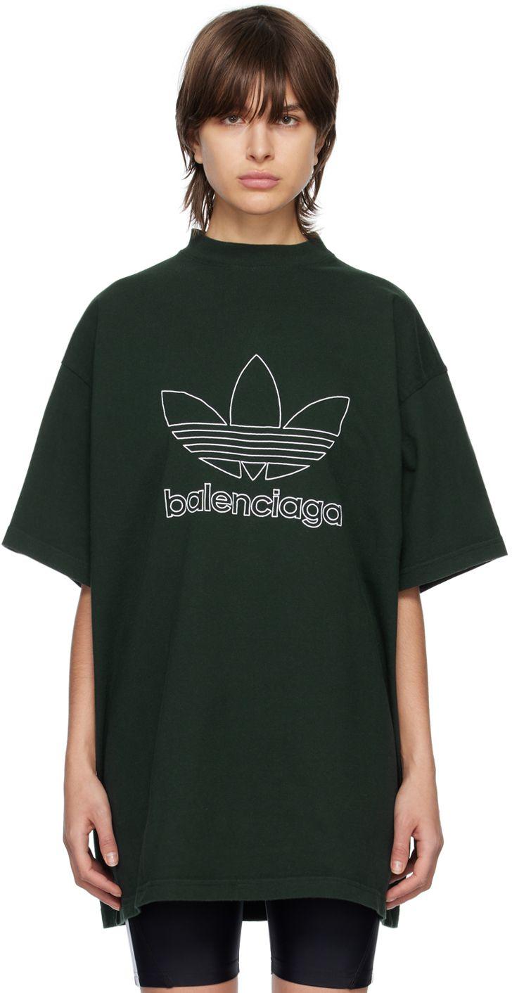 Balenciaga Green Adidas Edition Oversized T-shirt | Lyst