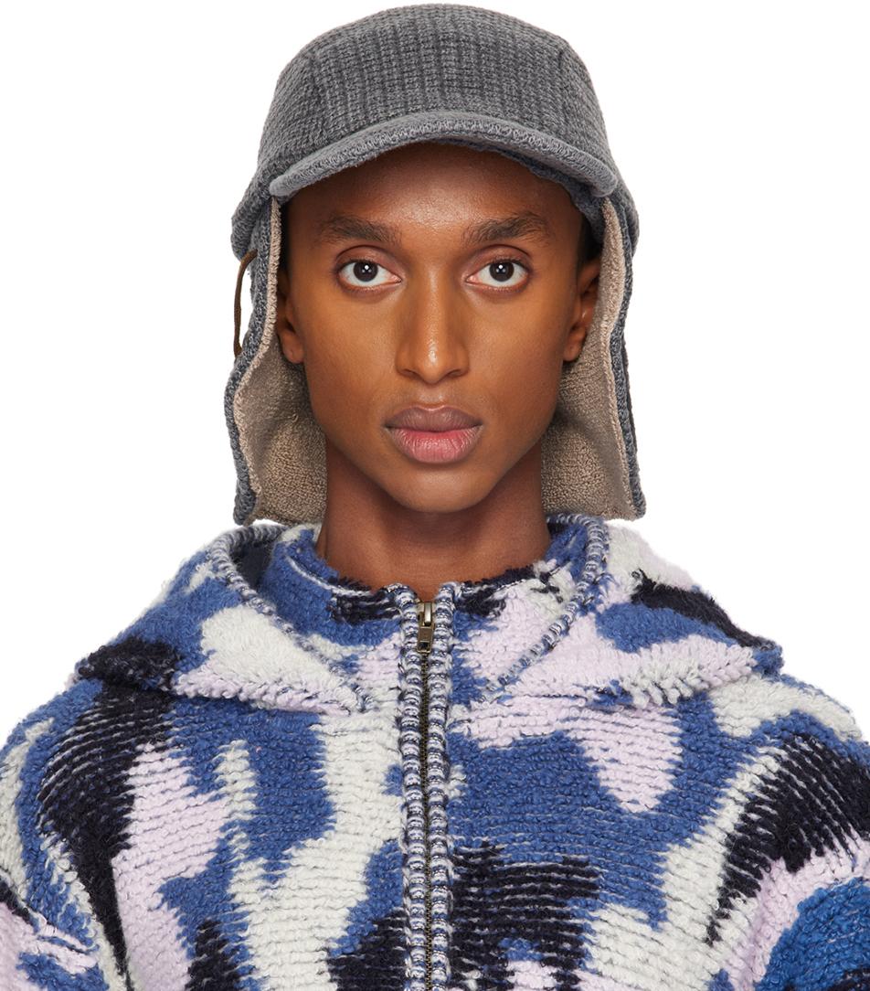 Isa Boulder Seed-Stitch Knit Cotton Cap in Blue for Men | Lyst