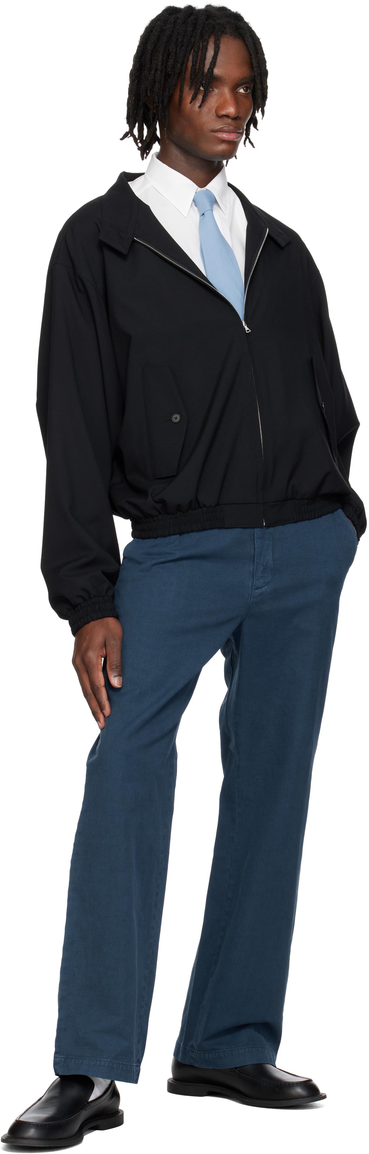 AURALEE Finx Gabardine Trousers in Blue for Men | Lyst