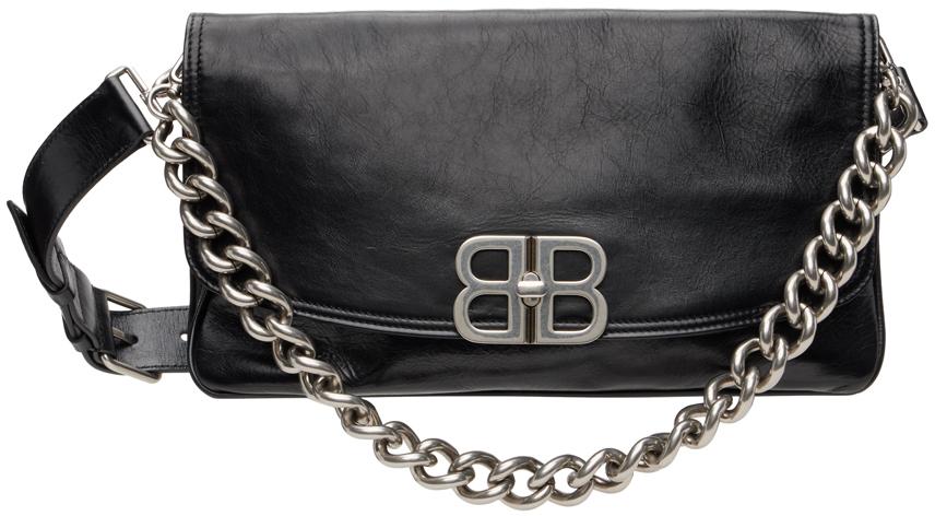 【BALENCIAGA】ブラック ミディアム BB Soft Flap バッグ Balenciaga Medium Bb Soft Flap Bag in Black | Lyst