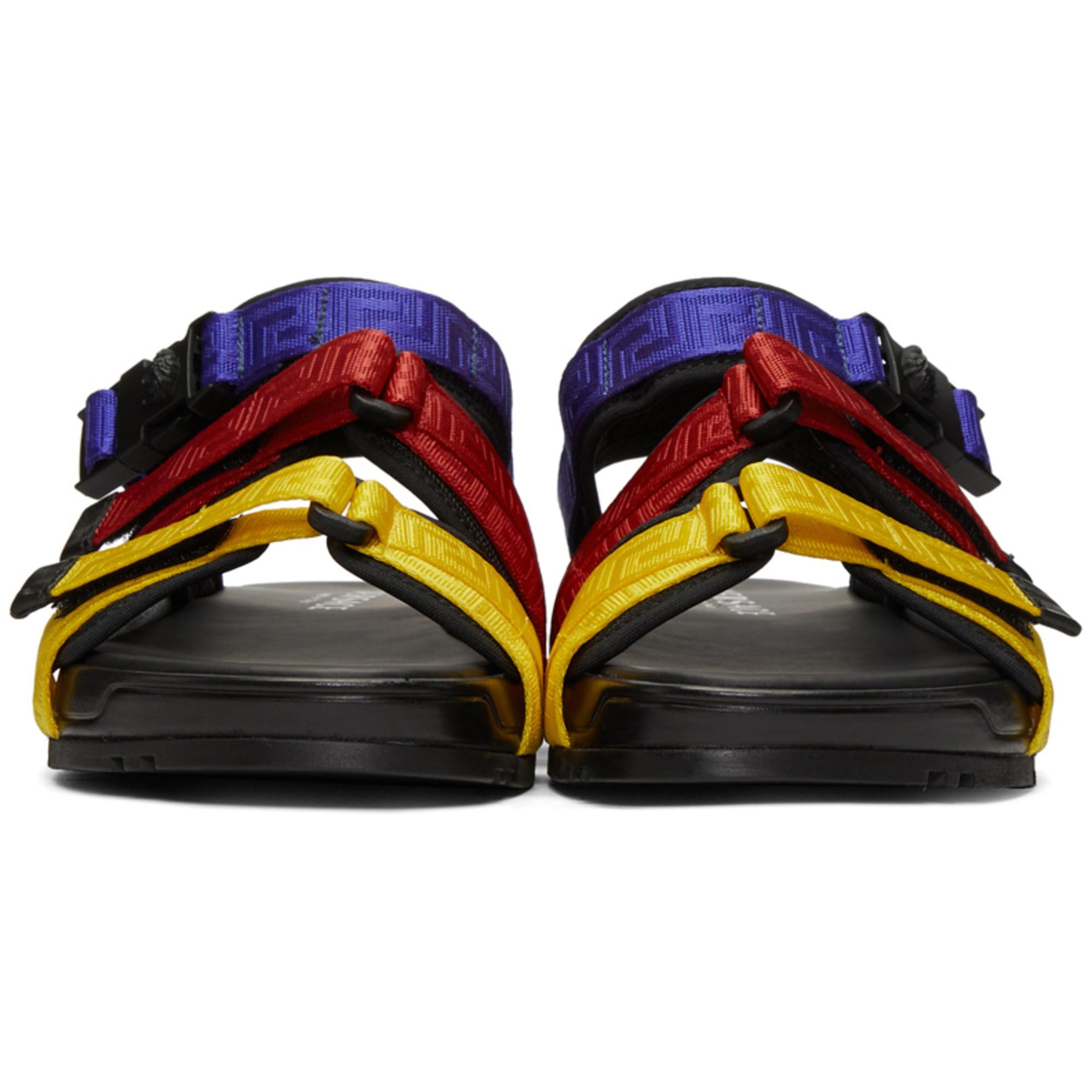 Lyst Versace Multicolor Strap Sandals in Blue for Men