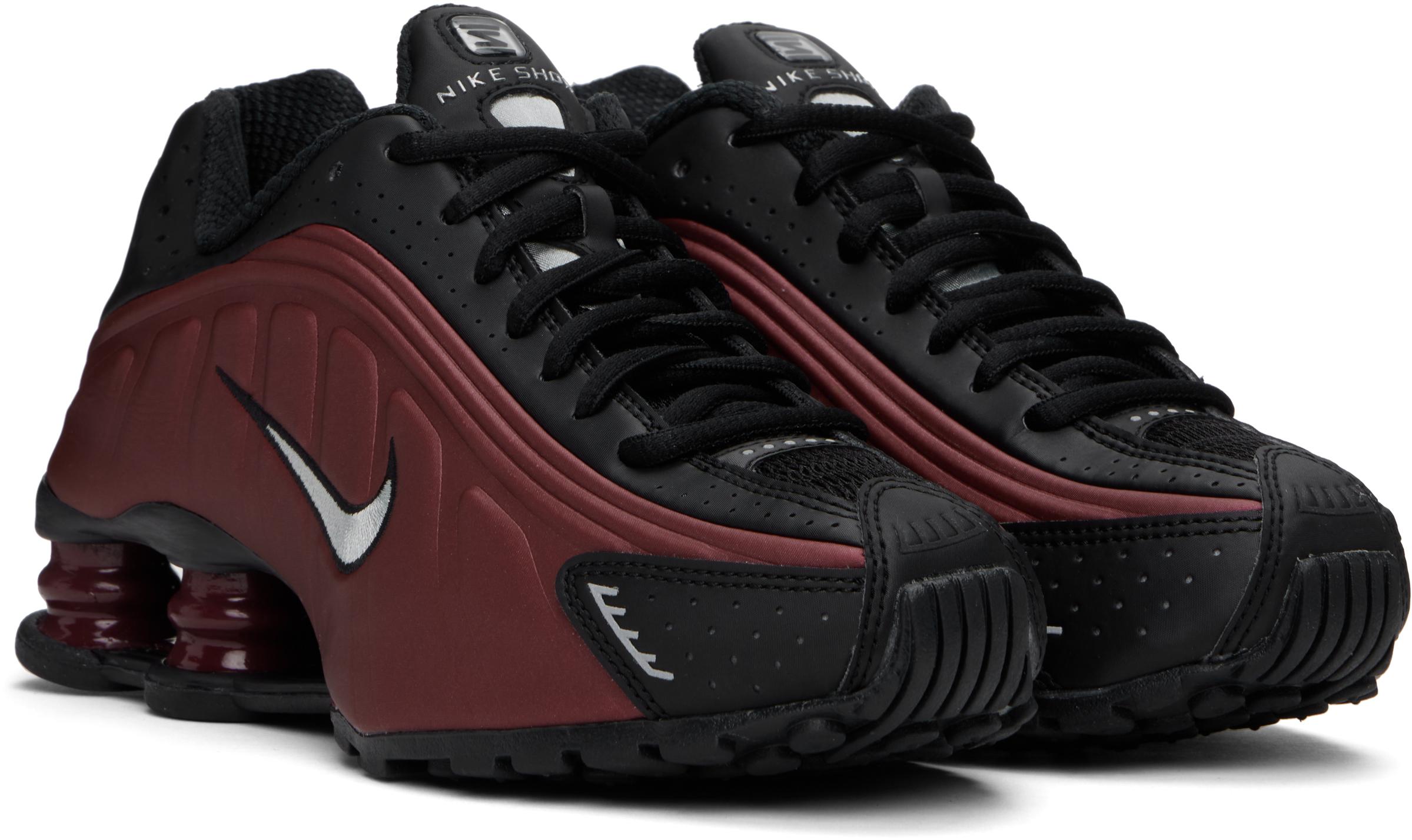 maroon nike shox