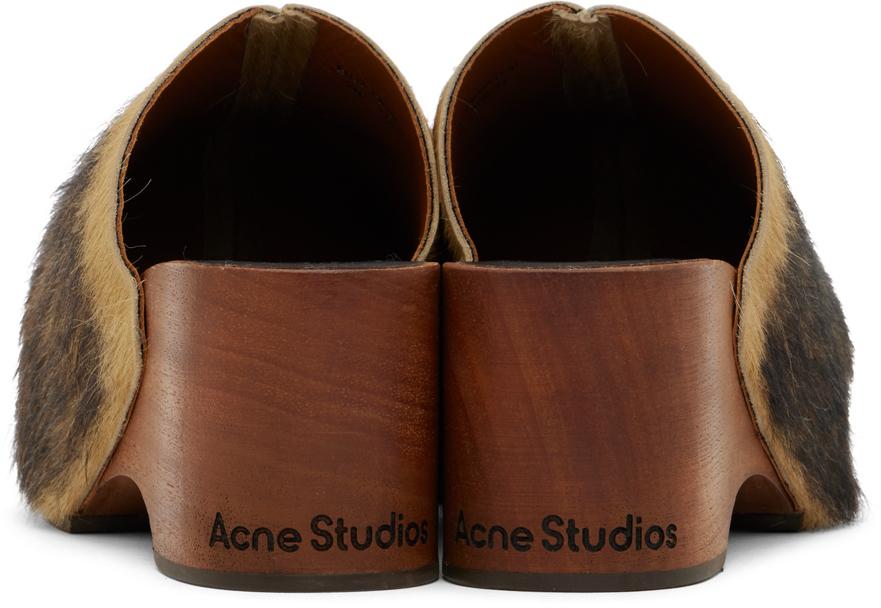 Acne Studios ブラウン スエード ミュール ローファー（Acne