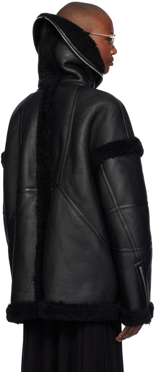Helmut Lang Apex Teddy Reversible Leather Jacket in Black Lyst