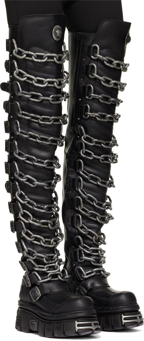 Vetements New Rock Edition Chain Link Boots in Black Lyst