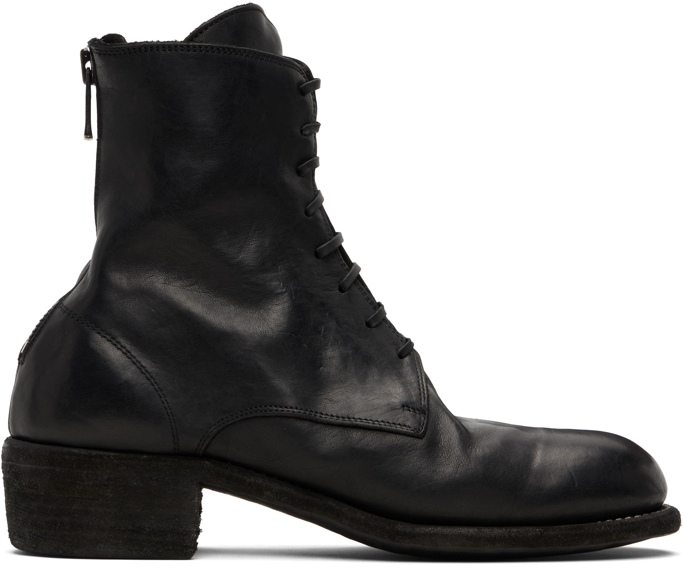 ブーツ GUIDI Men Boots Black GR06VHORSE BLKT GR06V Back Zip Boots (GR06V-HORSE-FG-BLKT-BLACK)