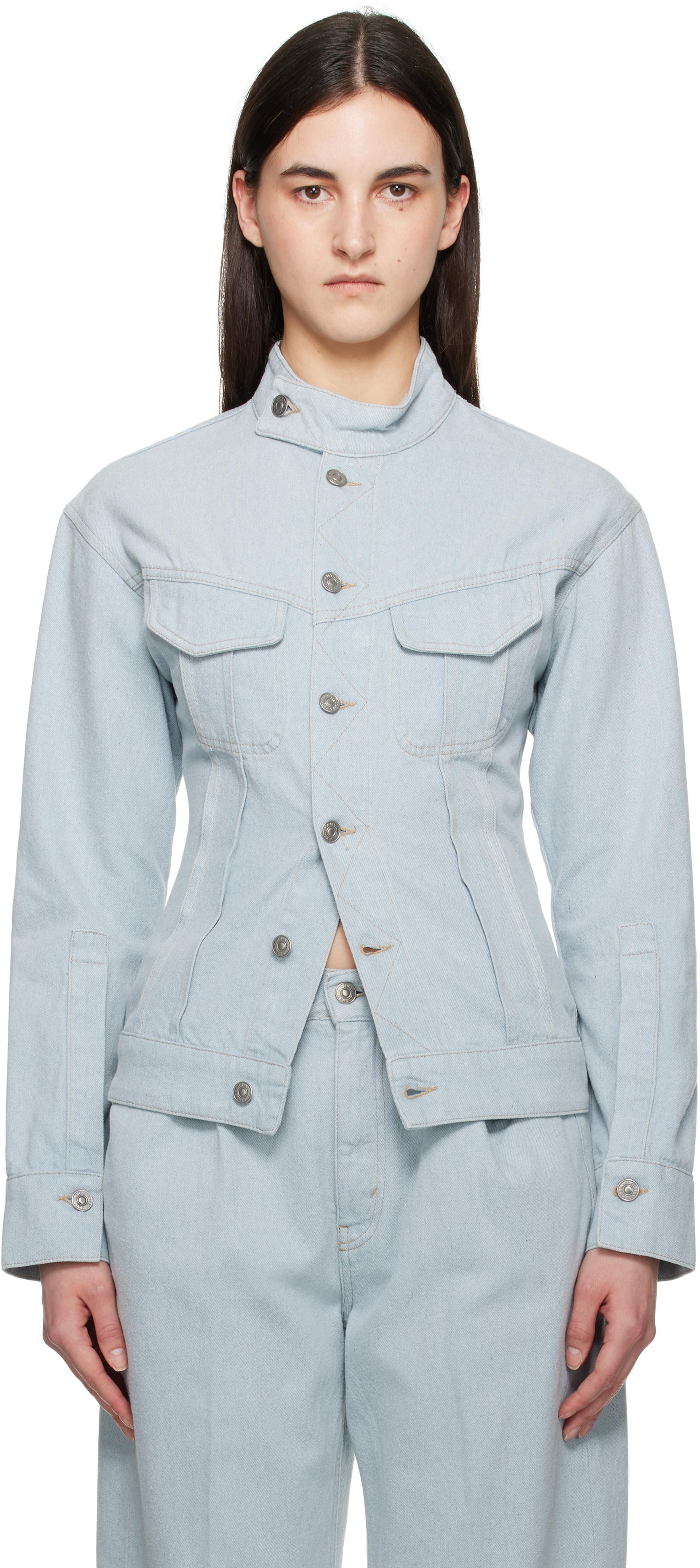 国内発| VICTORIA BECKHAM Padded パデッド デニムジャケット 関税込＞Victoria Beckham＊パデッド デニムジャケット
