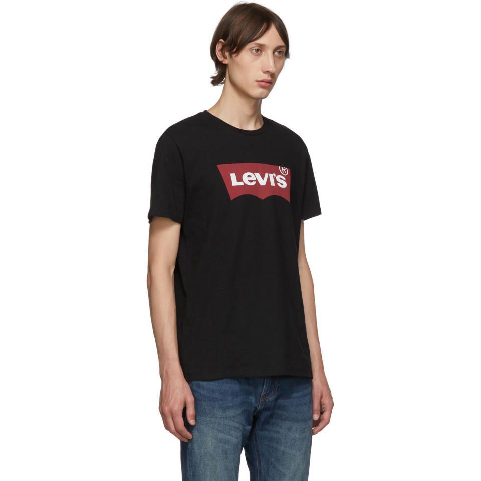 Levi's Denim Black Batwing Logo T-shirt 