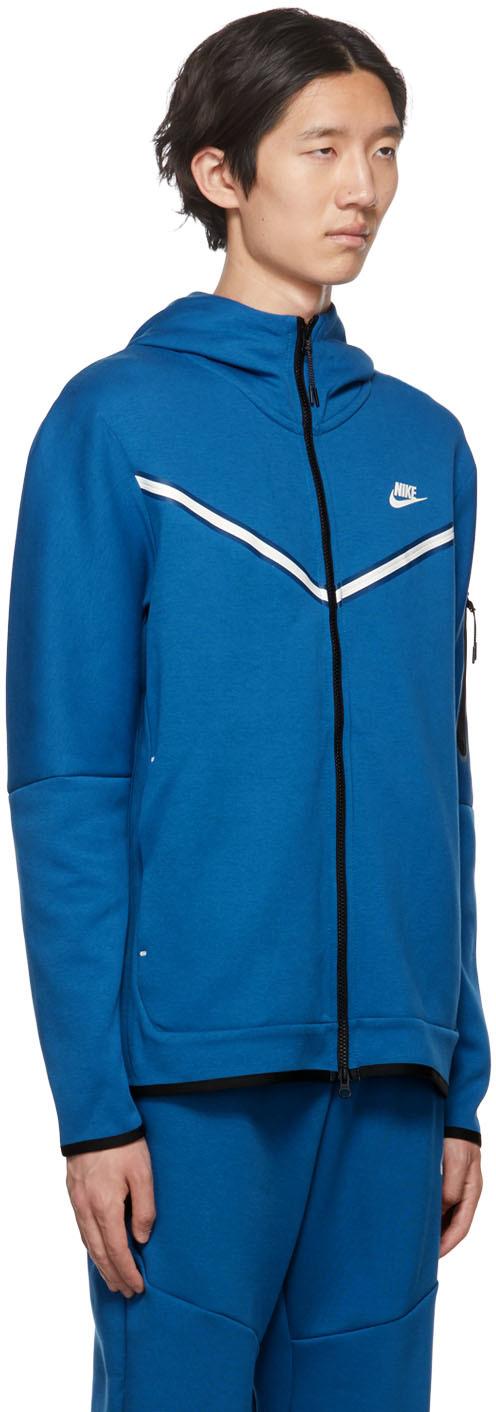Nike Blue Nsw Tech Fleece Hoodie for Men | Lyst