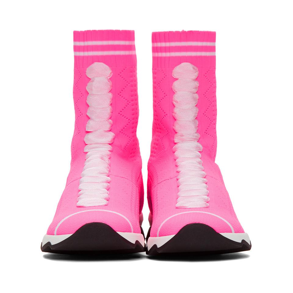 Fendi Pink Sock High-top Sneakers - Lyst