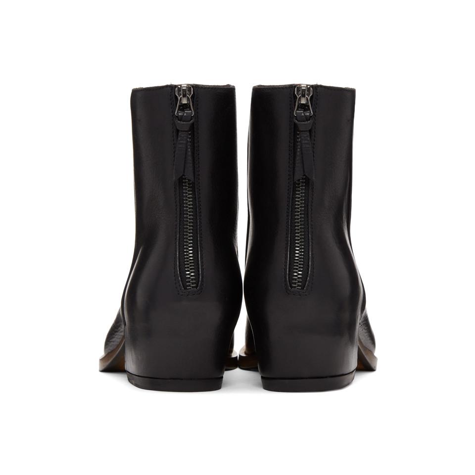 Givenchy Leather Black Gb3 Zip Boots 