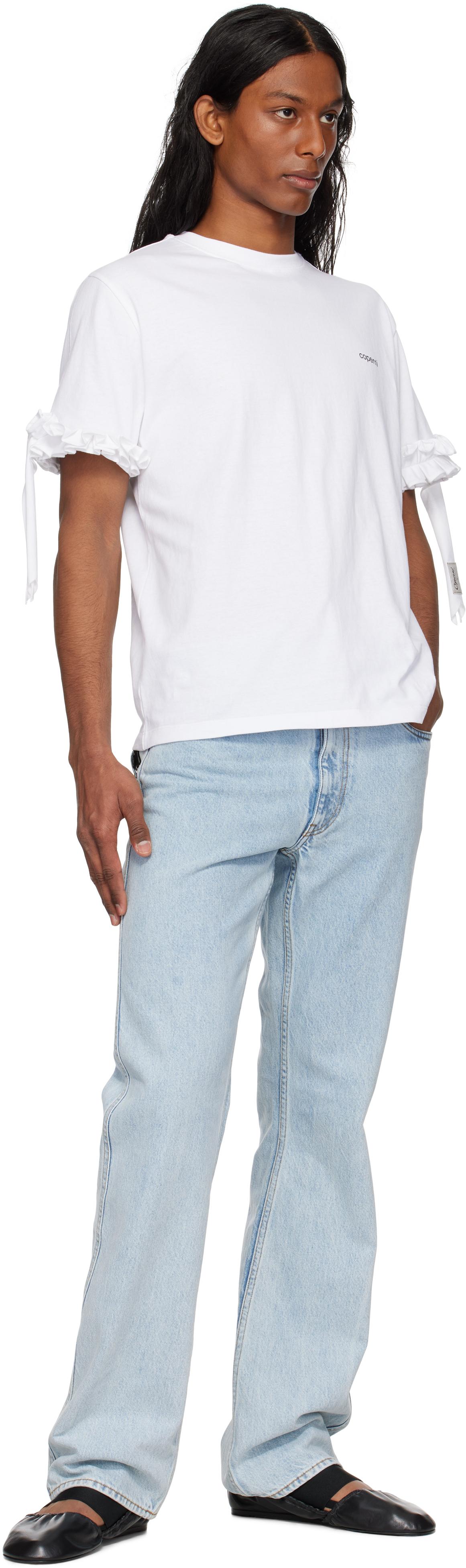 【関税込み】Coperni ブルー ストレートレッグ ジーンズ BLUETAB™ PLANK ストレートジーンズ ミディアムインディゴ