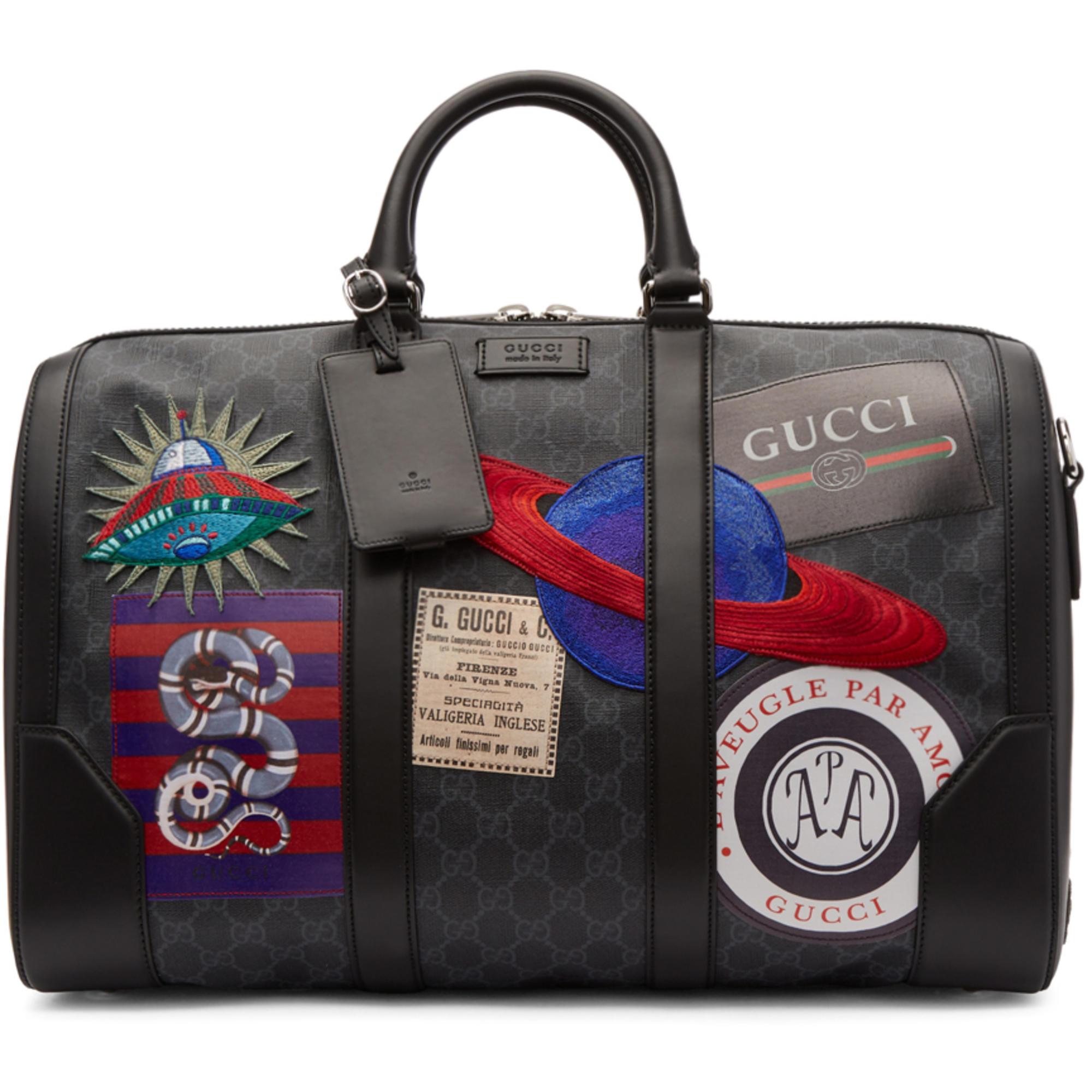  GG Supreme Monogram Night Patches Carry On Duffle