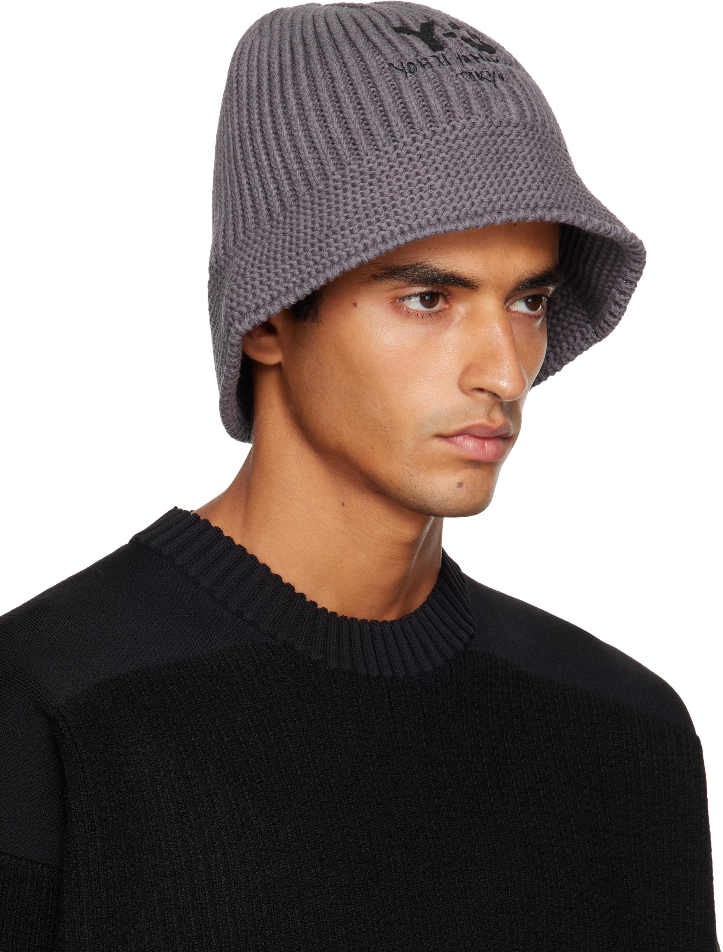 Y-3 Heritage Knit Bucket Hat in Black for Men | Lyst UK