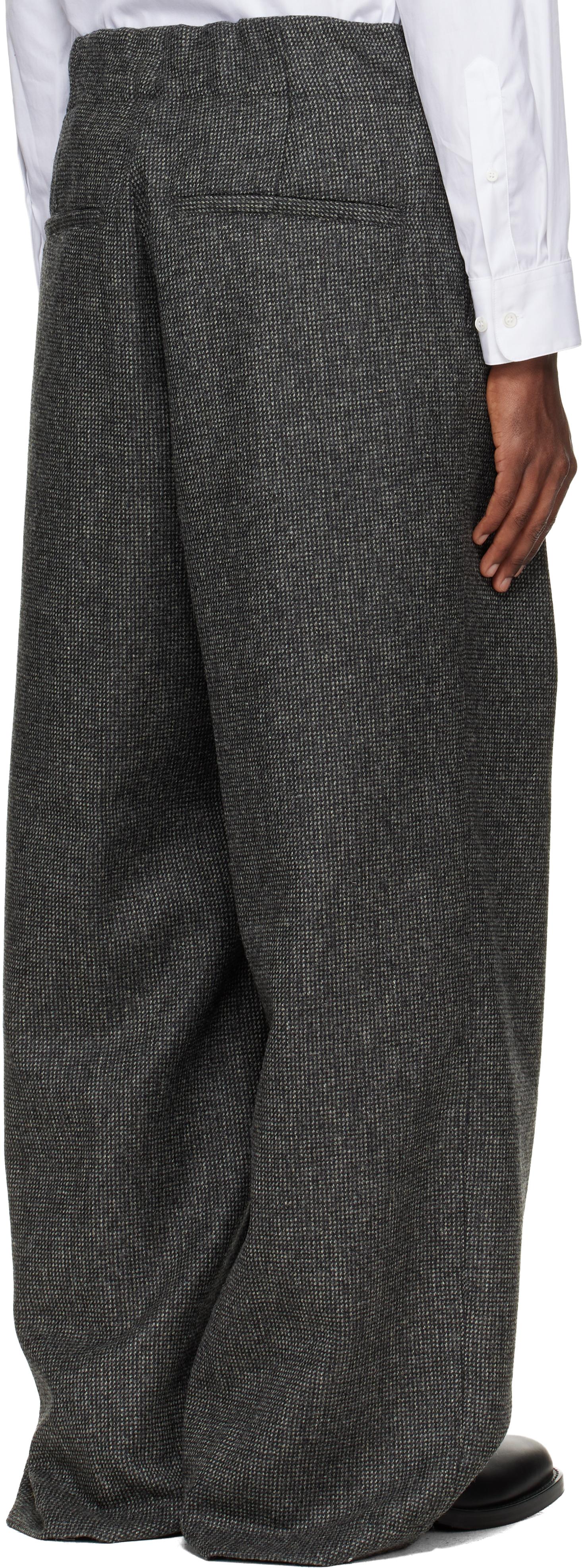 Dries Van Noten Tweed Trousers in Black for Men | Lyst