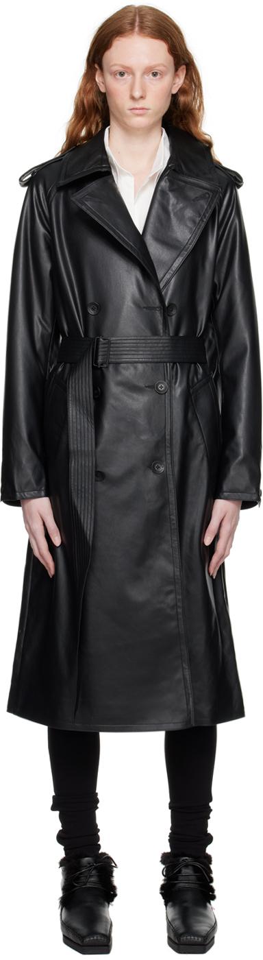 Rag & Bone Gwyn Faux-leather Trench Coat in Black | Lyst UK