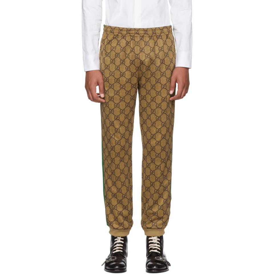 Gucci Tan GG Vintage Track Pants for 