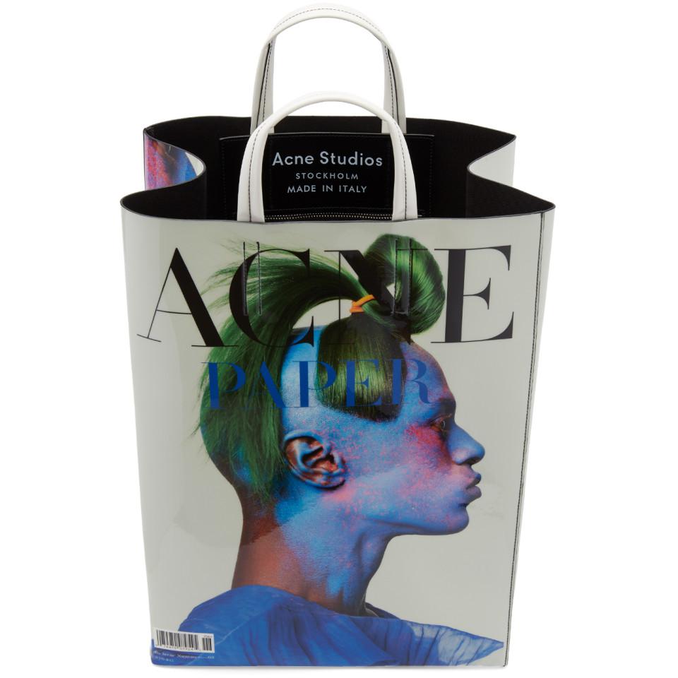 Acne Studios White Acne Paper Baker Tote | Lyst