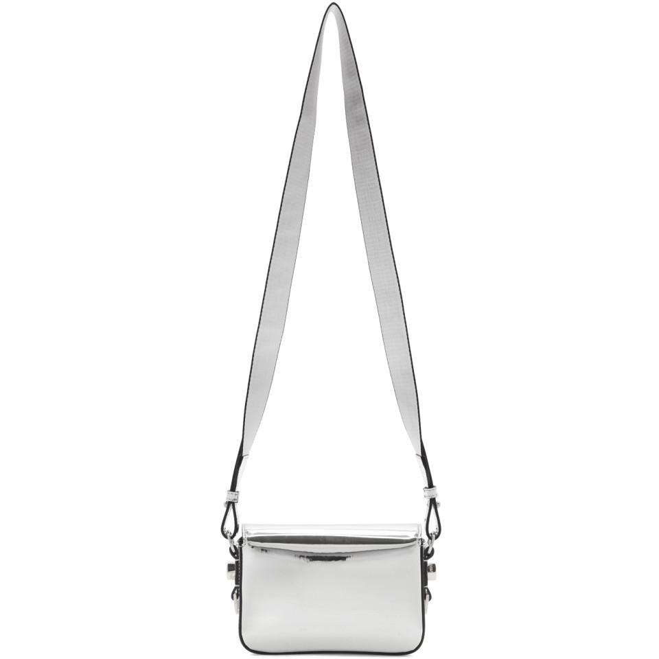 Off-White c/o Virgil Abloh Silver Mini Mirror Box Bag in Metallic