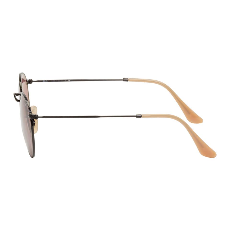 Ray Ban Black And Pink Round Phantos Sunglasses For Men Lyst