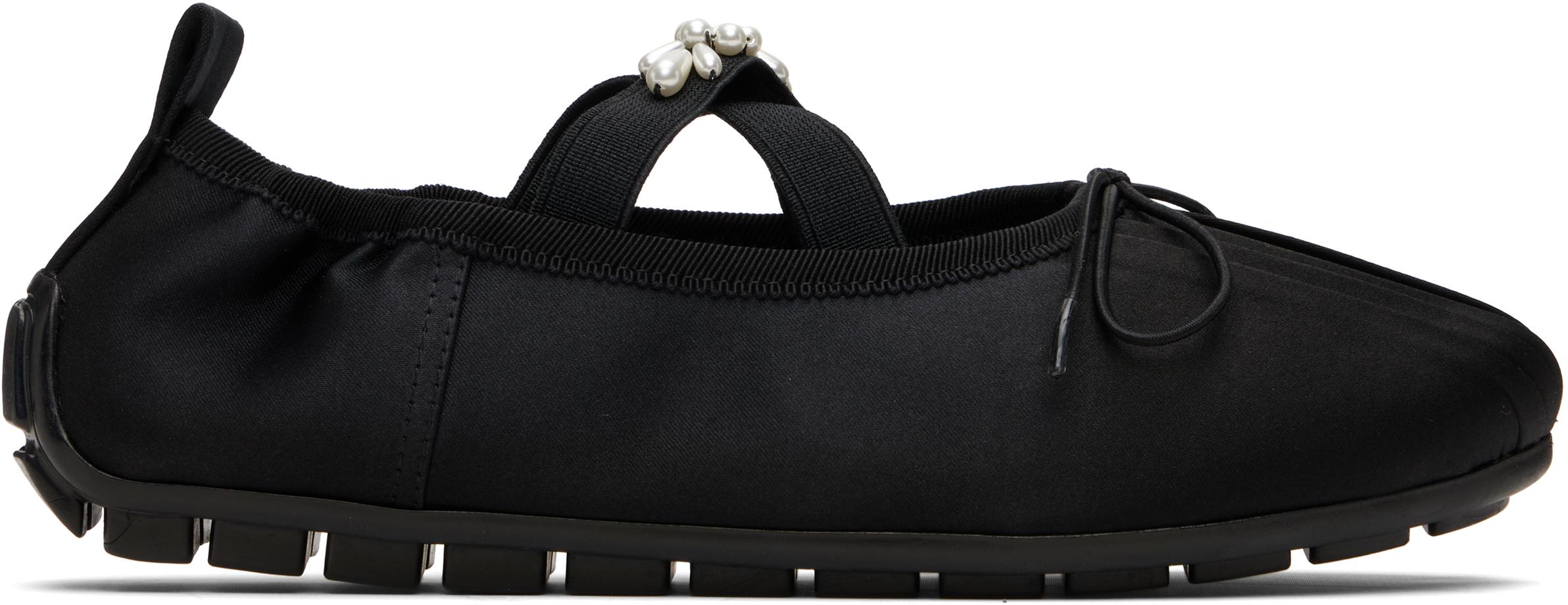 【Simone Rocha】ブラックベルチャームクロシェフラットシューズ レディース Simone Rocha シューズ | オンラインセールは最大63