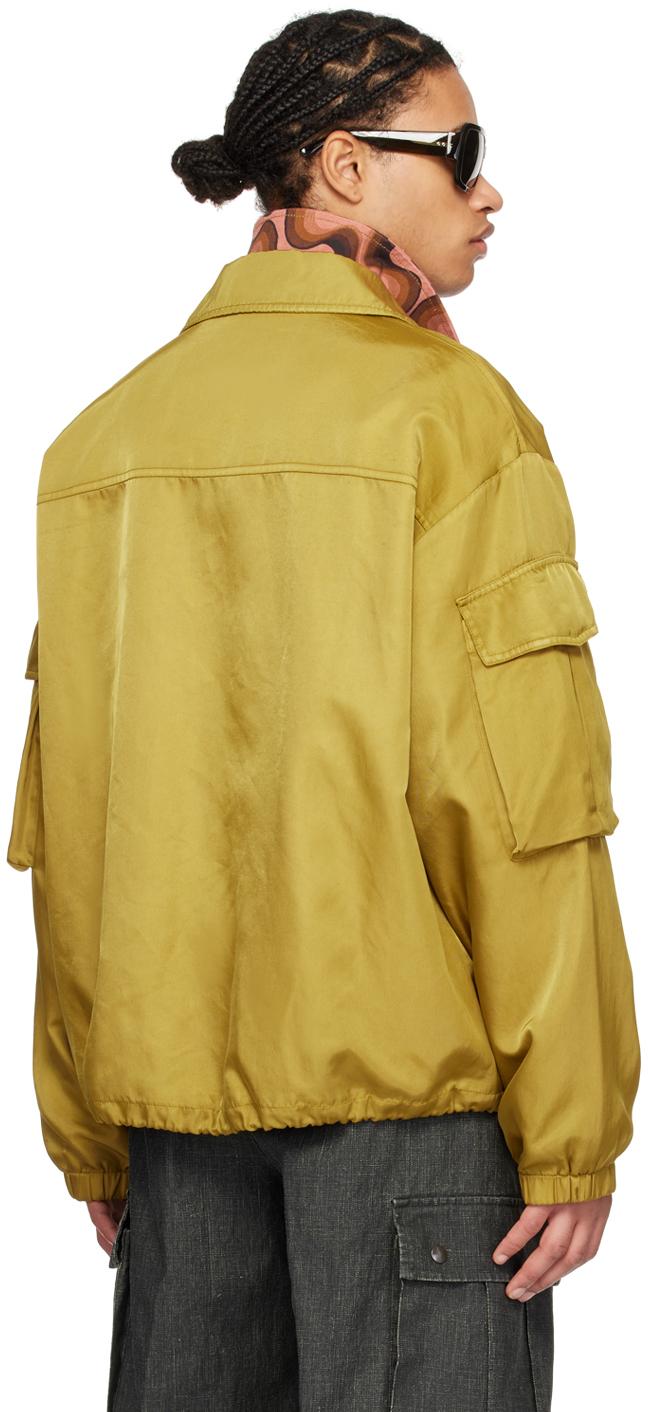 Dries Van Noten メンズ カーキ ガーメントダイ ジャケット ジャケット