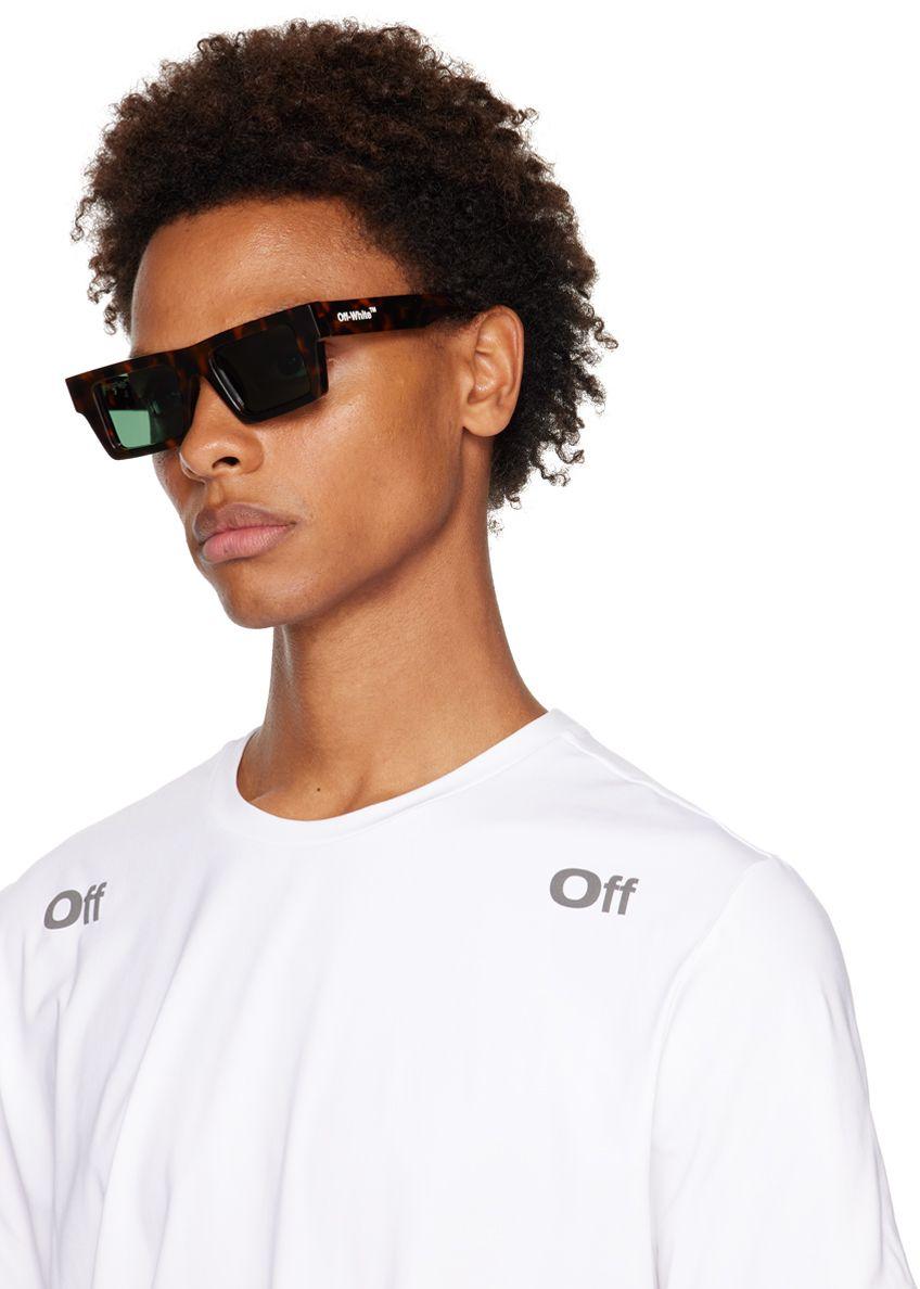 Off-White Rectangular Manchester Sunglasses