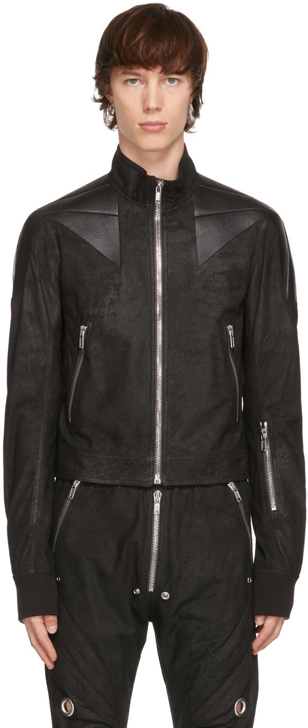 Rick Owens Performa Leather Jacket in Black for Men | Lyst