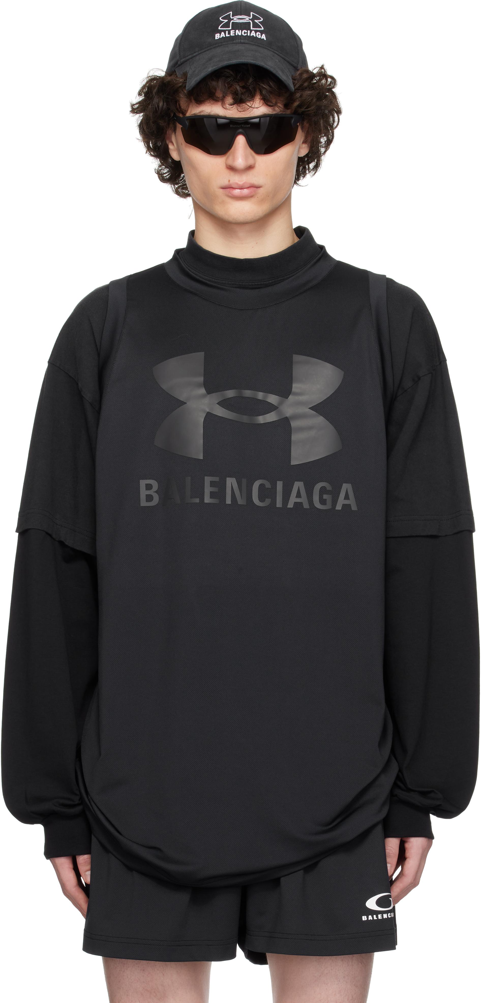 Balenciaga Under Armour Edition Triple Layered T-Shirt in Black 