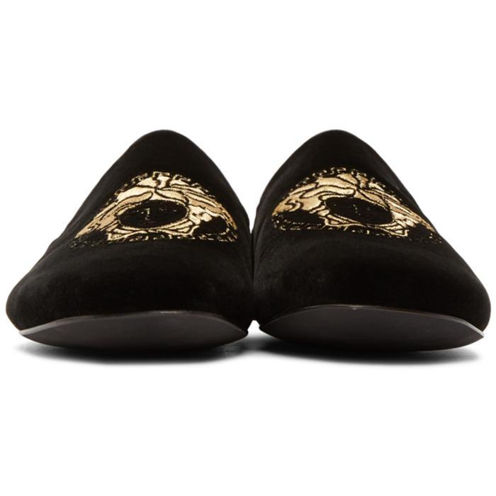 versace black velvet medusa sneakers