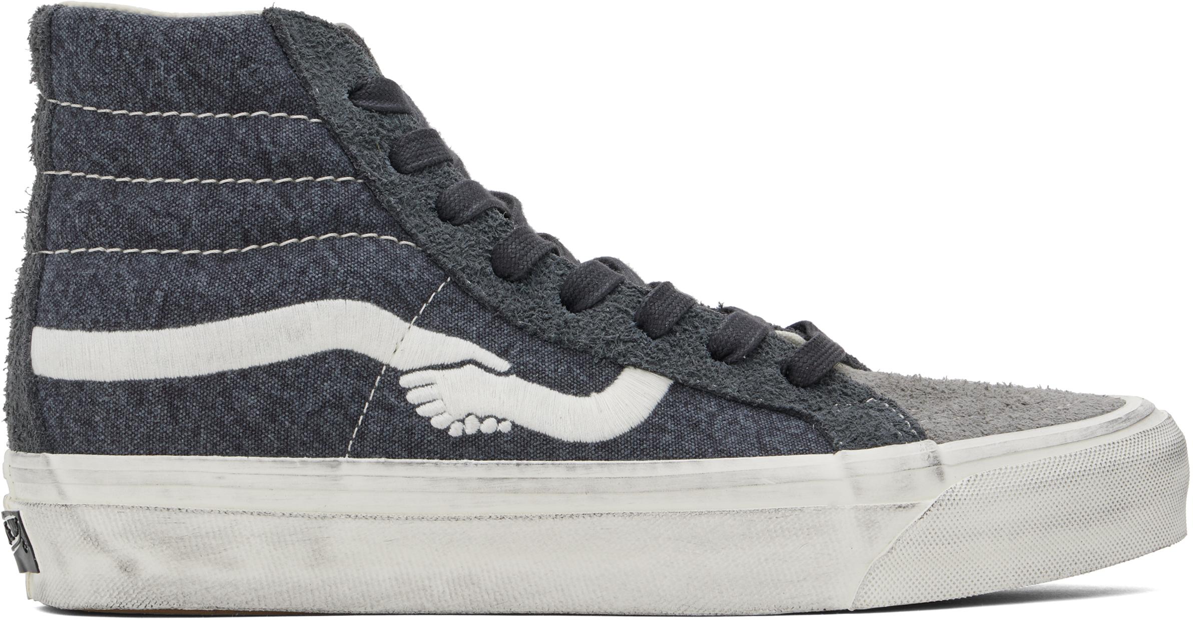 Vans メンズ ブラック グレー Sk8-Hi Reissue 38 スニーカー スニーカー