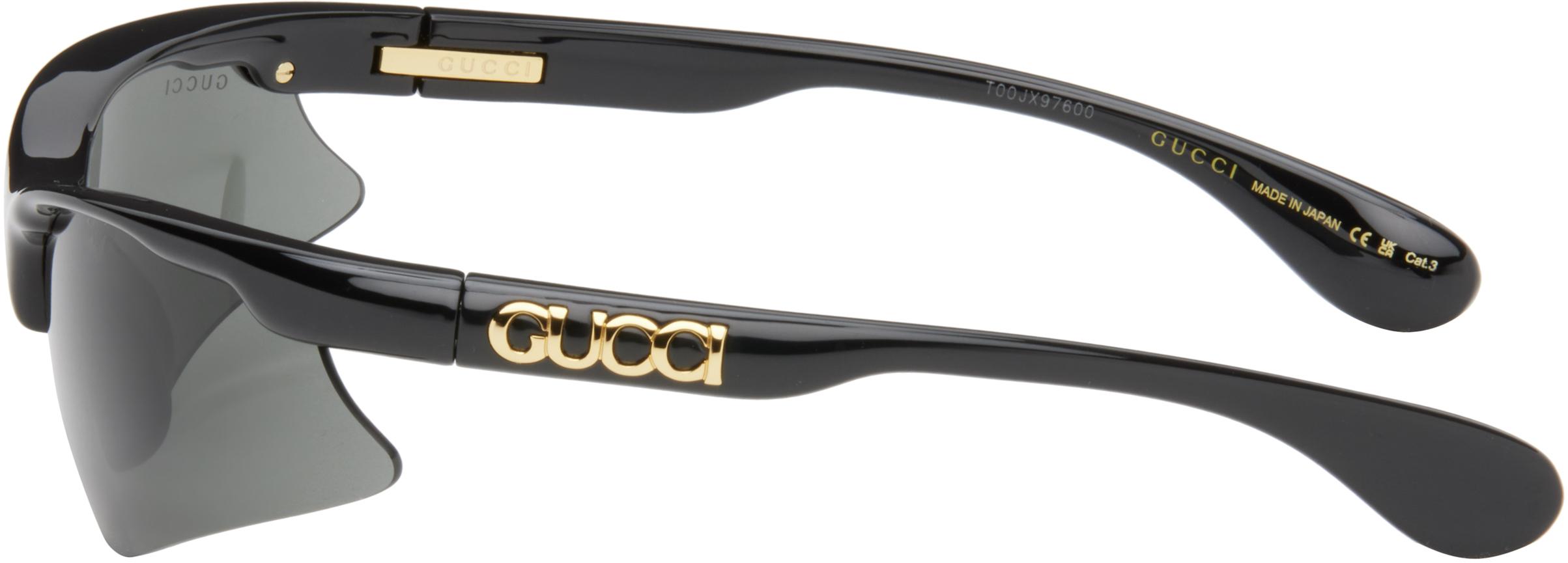 Gucci Mask-Shape Sunglasses in Black for Men | Lyst