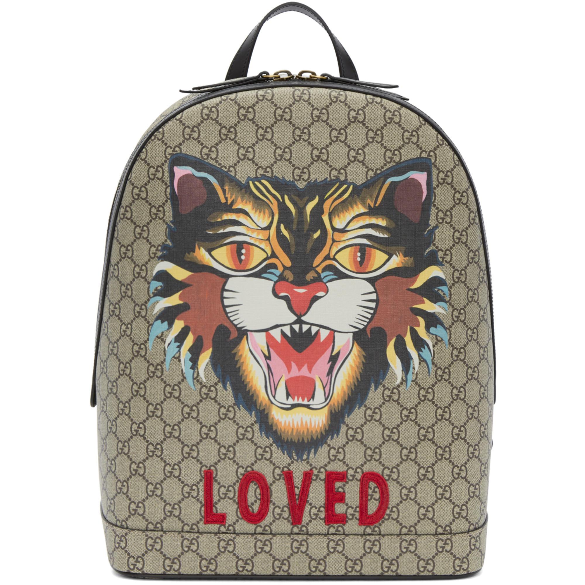 gucci backpack with cat