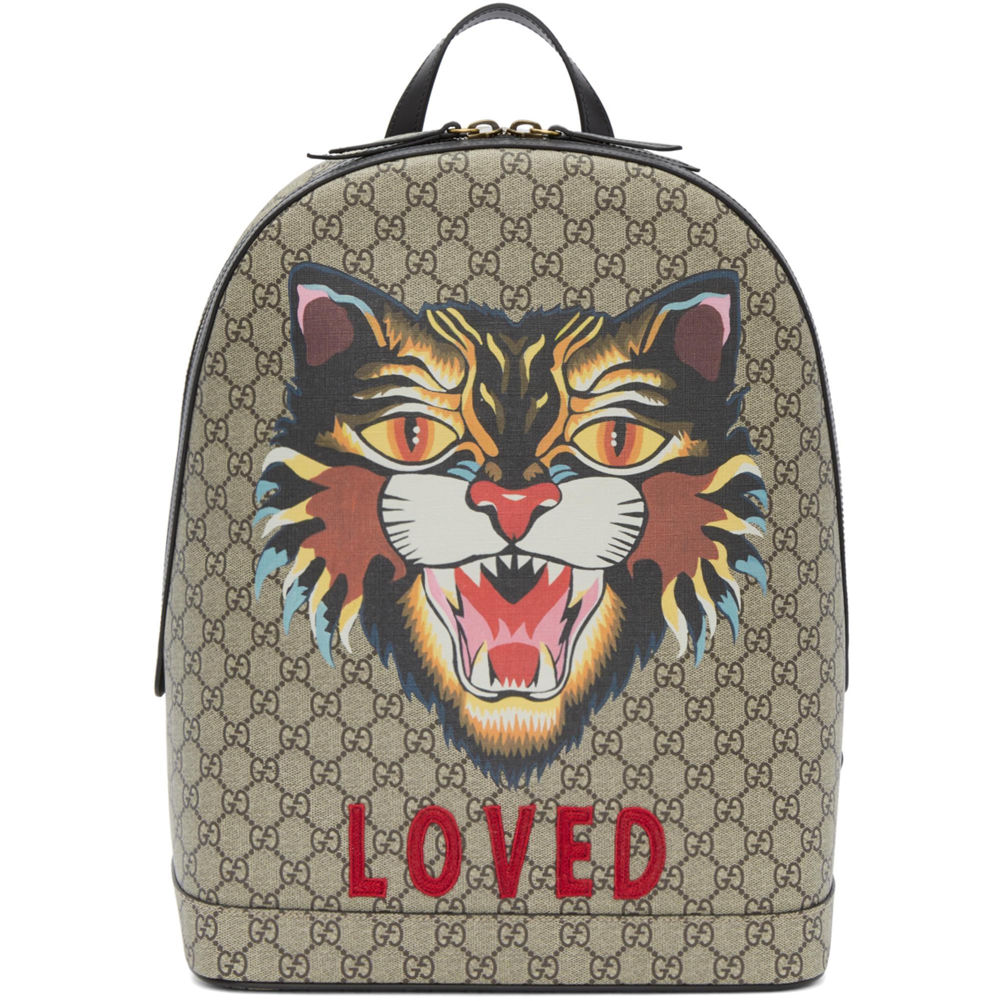 gucci backpack cat