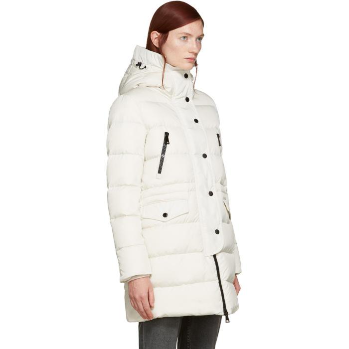 Moncler Ivory Fur & Down Fragonette Coat in White - Lyst