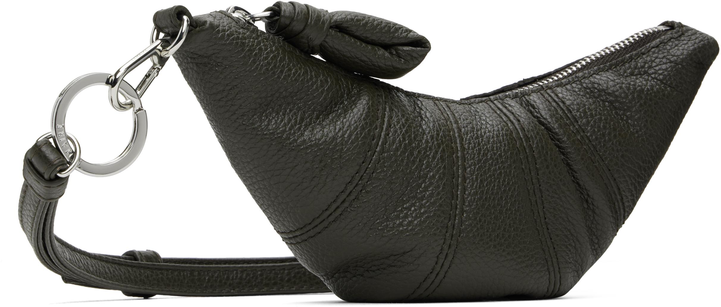 Lemaire Cross-Body Croissant Coin Pouch in Black | Lyst
