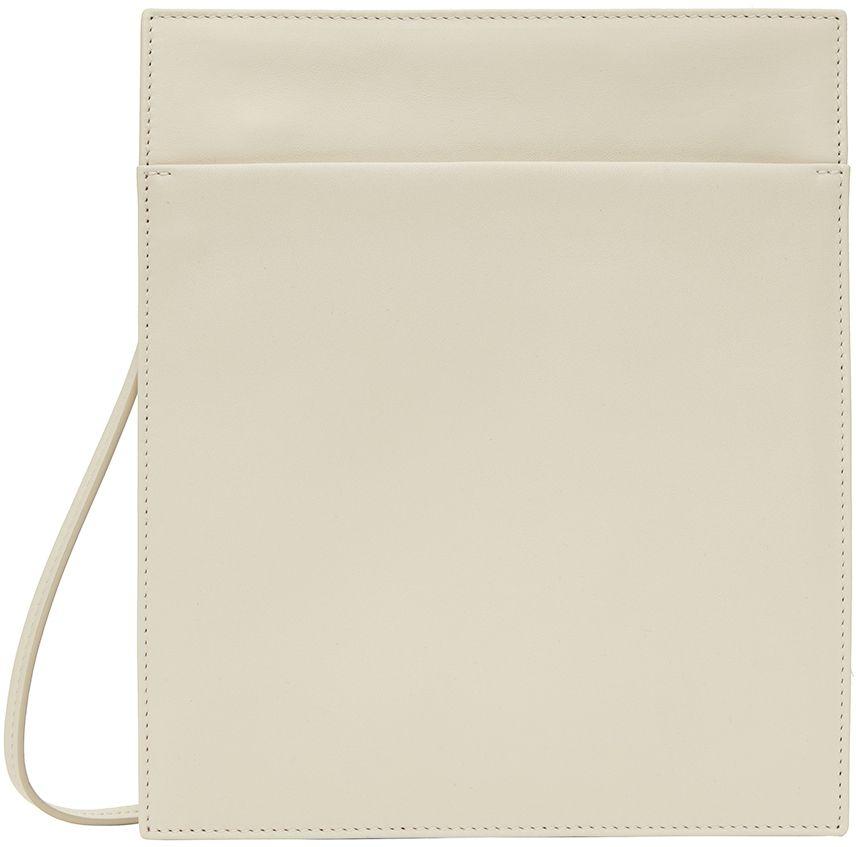 The Row Off white Pocket Pouch in Natural Lyst