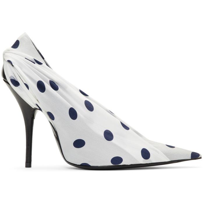 navy polka dot heels