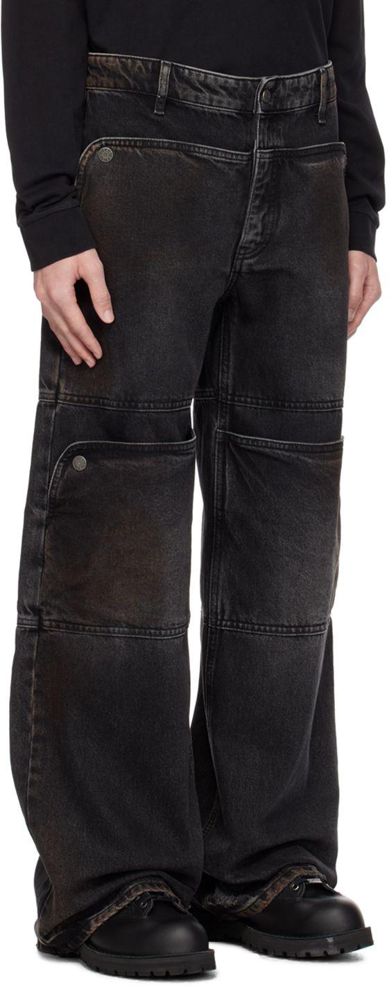 Guess USA Black Paneled Jeans for Men | Lyst