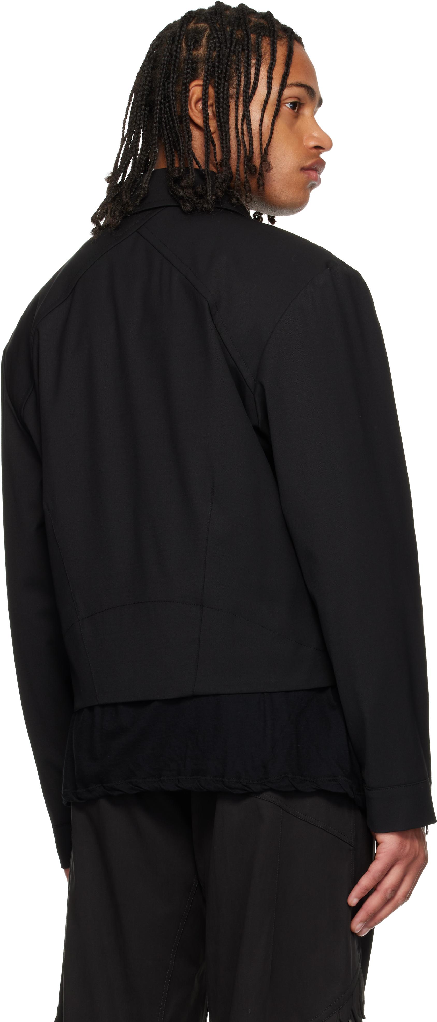 Kiko Kostadinov Kraner Cropped Blouson Jacket in Black for Men | Lyst