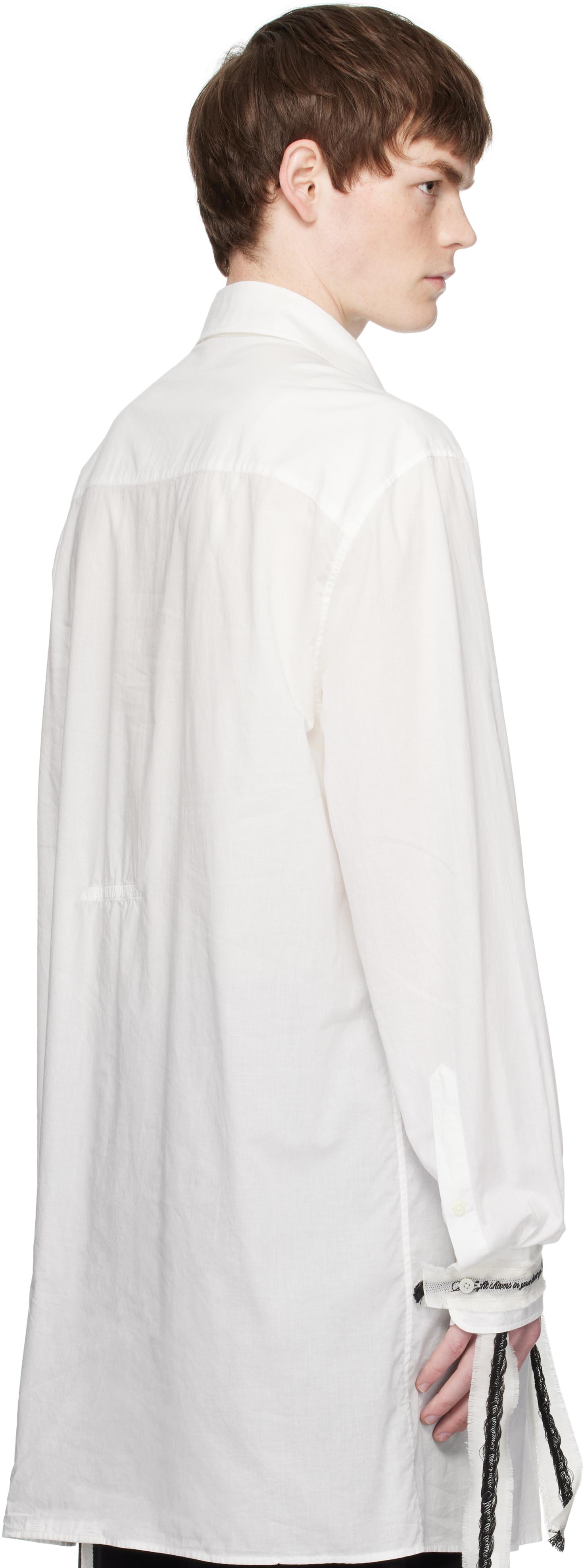 Ann Demeulemeester Valere Long Relax Fit Shirt in White for Men | Lyst