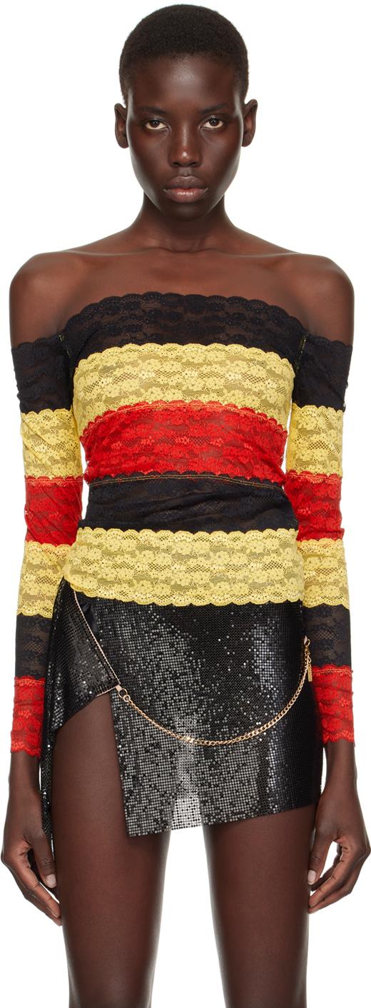 Sinead Gorey レディース オレンジ マルチカラー Lace Bandage 長袖 