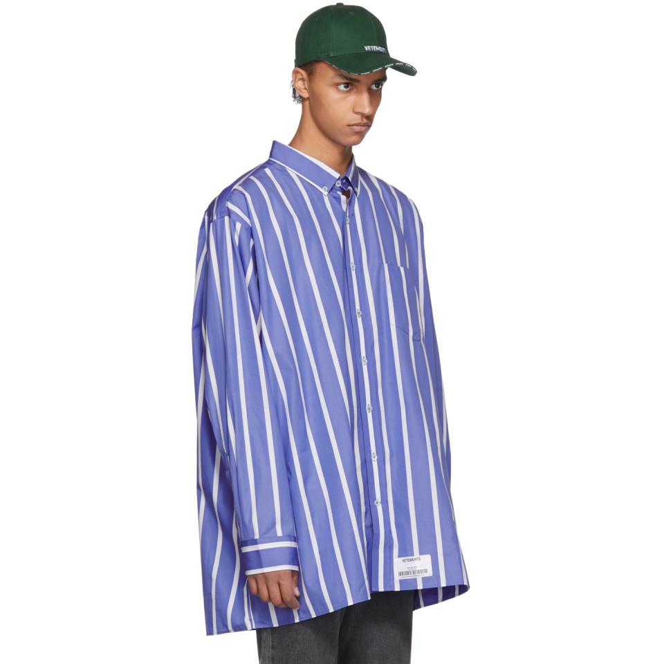 White Oversized Stripe Shirt 