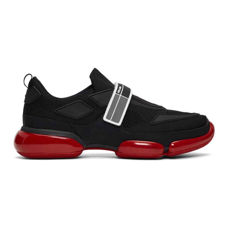 black and red prada shoes